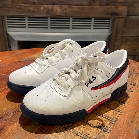 Fila Shoes - FILA White | Navy | Red Original Fitness Low Top Sneakers